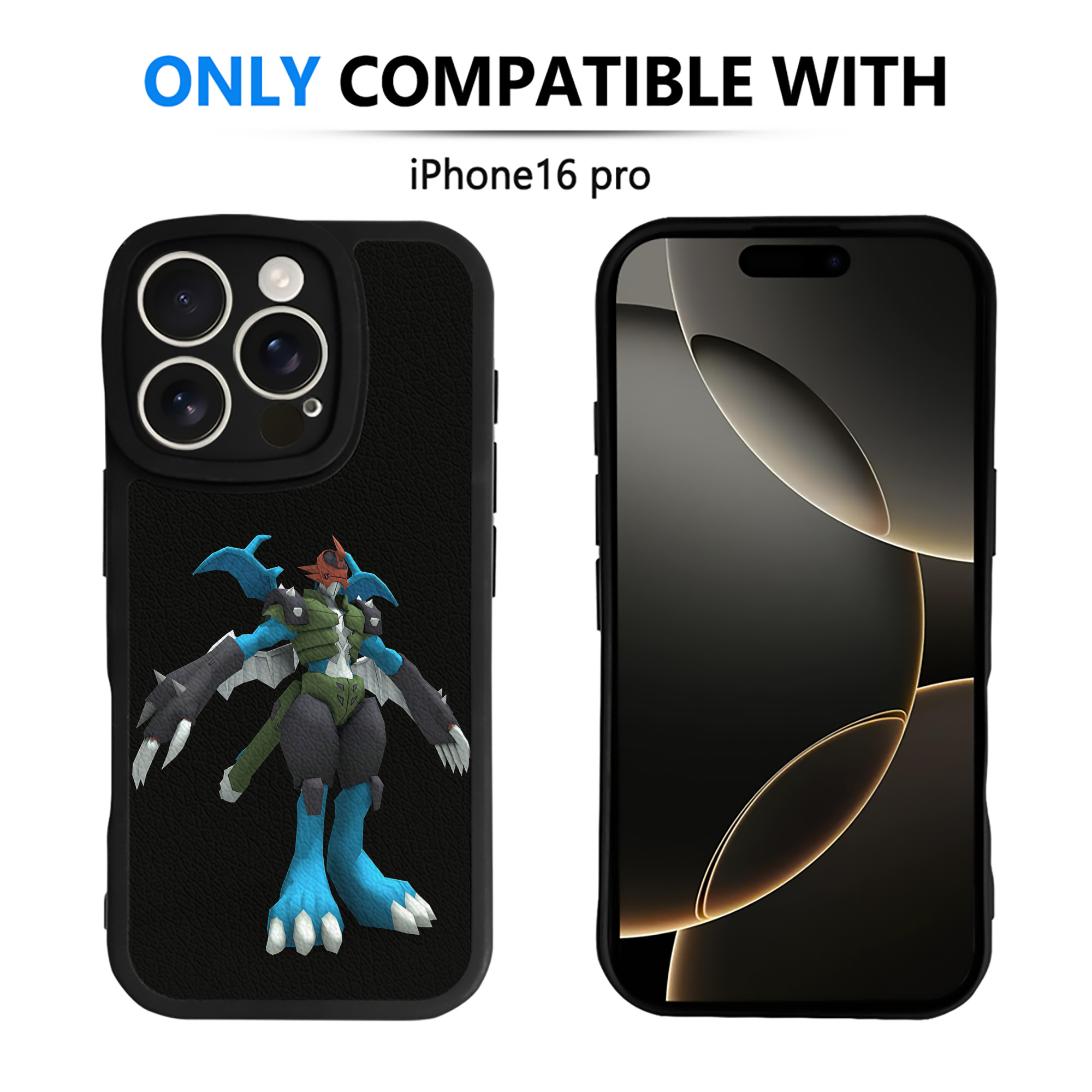 （画像用） Digimon デジタルモンスター/デジモン 【iPhone 16シリーズ対応】シリコンスマホケース（レザー調） 材質：シリコン